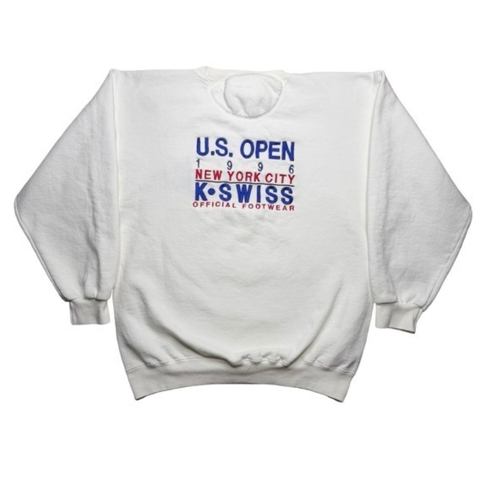 Vintage 90s 1996 US Open‎ Tennis K-Swiss New York City Sweater MEDIUM
